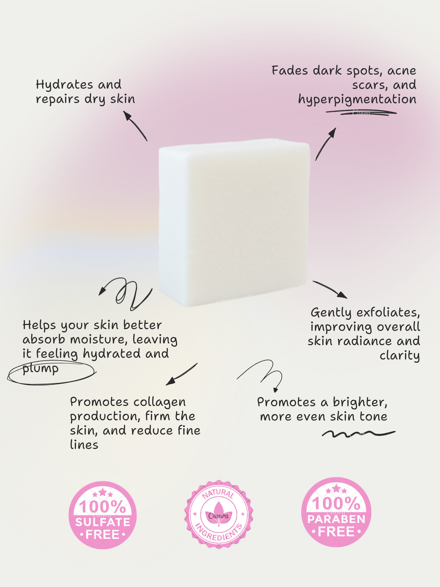 Elara Brightening Soap Bar (whitens dark areas)