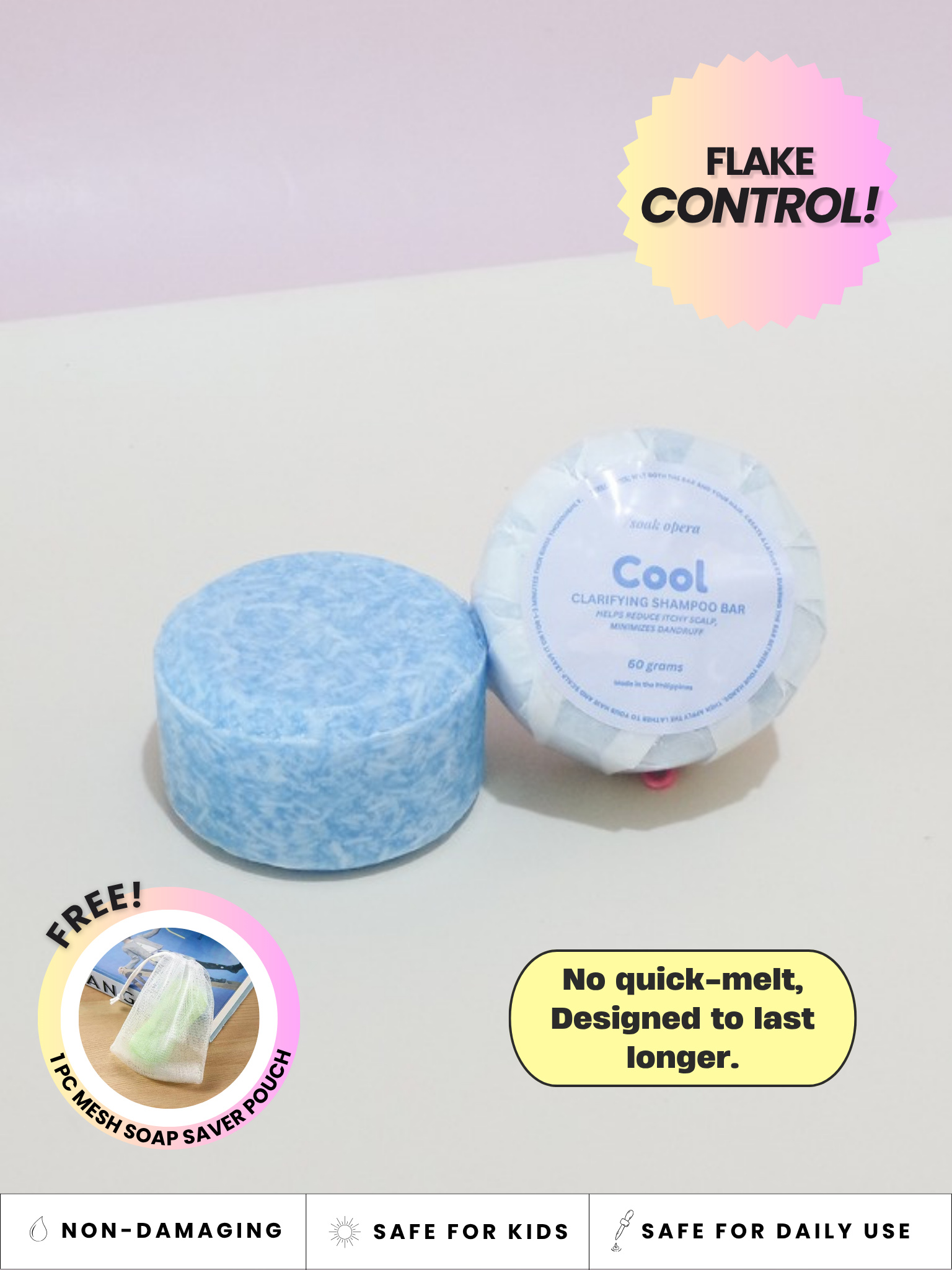 Cool Anti-dandruff Shampoo Bar (for dandruff /itchy scalp)