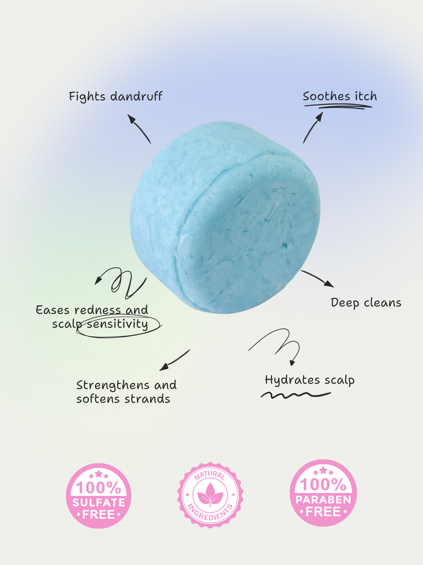 Cool Anti-dandruff Shampoo Bar (for dandruff /itchy scalp)