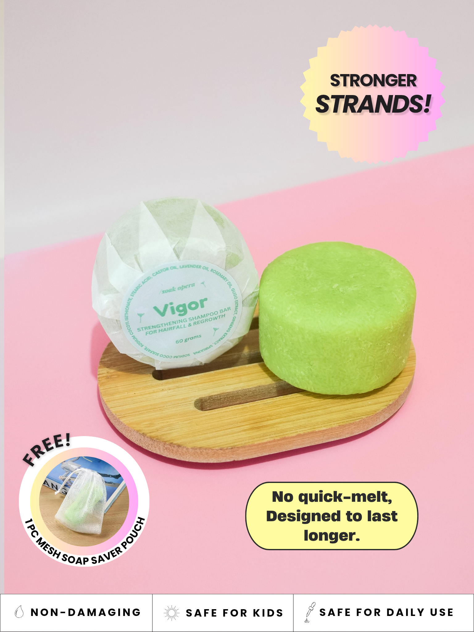 Vigor Strengthening Shampoo Bar (for hairfall)